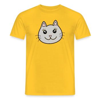 Chats Chats - T-shirt homme - jaune - Devant - AI Model Male 178 dark (178cm)