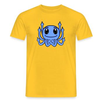 Kraken Mittelfinger Lustig - Männer T-Shirt - Gelb - Vorne - AI Model Male 178 dark (178cm)