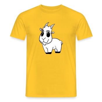 Ziege Ziegenbock Bock - Männer T-Shirt - Gelb - Vorne - AI Model Male 178 dark (178cm)