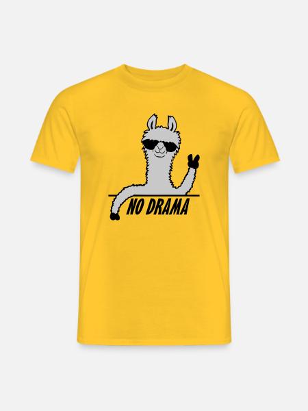 Pas de drame Lama - T-shirt homme - jaune