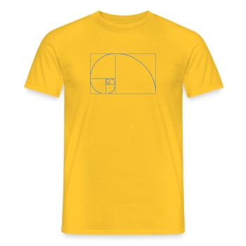 Fibonacci Tshirt - T-shirt homme - jaune - Devant - AI Model Male 178 dark (178cm)