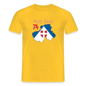 Haute-Savoie - Männer T-Shirt - Gelb - Vorne - AI Model Male 178 dark (178cm)