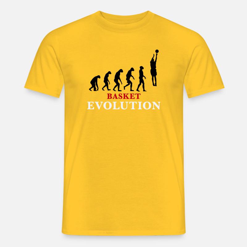 Basket Evolution Sports et humour 3c - T-shirt homme - jaune