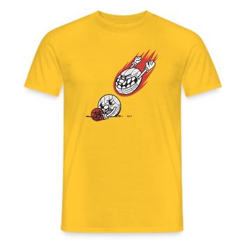 Boules volantes pour les joueurs de boules Bouler - T-shirt homme - jaune - Devant - AI Model Male 178 dark (178cm)