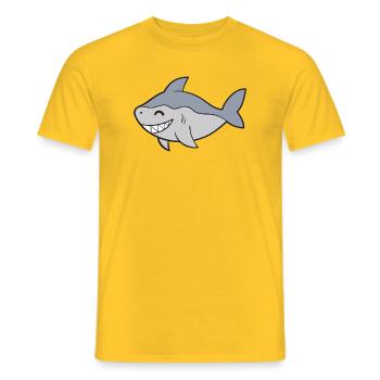 Shark Shark - Men's T-Shirt - yellow - Front - AI Model Male 178 dark (178cm)