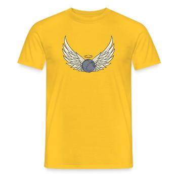 Boulekugel Flügel Bouler und Petanque Spieler - Männer T-Shirt - Gelb - Vorne - AI Model Male 178 dark (178cm)