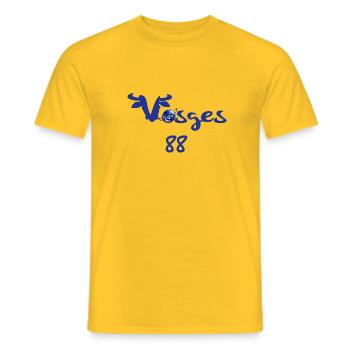 Vosges - T-shirt homme - jaune - Devant - AI Model Male 178 dark (178cm)