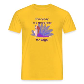 Yoga - T-shirt homme - jaune - Devant - AI Model Male 178 dark (178cm)