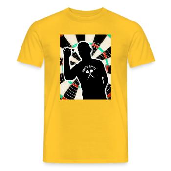 Darts Sport Dart meine Leidenschaft - Männer T-Shirt - Gelb - Vorne - AI Model Male 178 dark (178cm)
