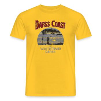 Darss Coast - Dein Statement für den Darß - Männer T-Shirt - Gelb - Vorne - AI Model Male 178 dark (178cm)