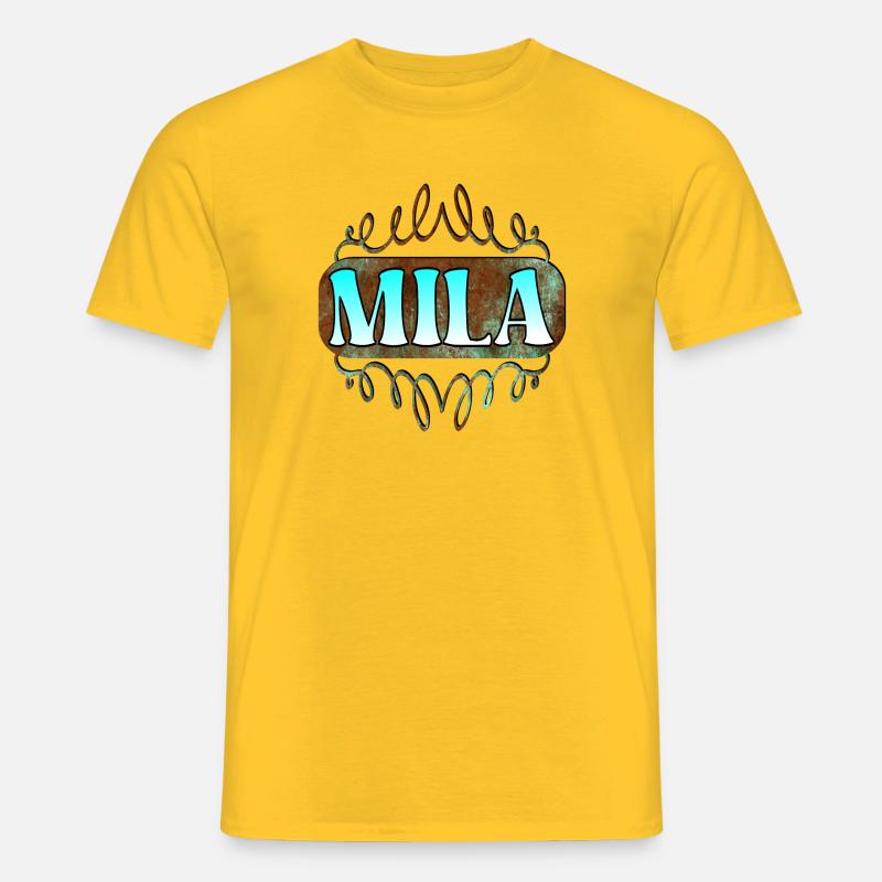 Regali onomastici per Mila - Figlia - T-shirt uomo - giallo
