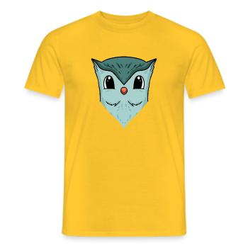 Hibou - T-shirt homme - jaune - Devant - AI Model Male 178 dark (178cm)