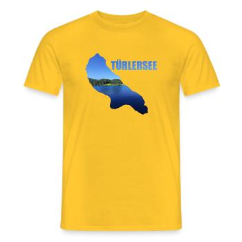 Türlersee, Tourismus, Schweiz, Natur - Männer T-Shirt - Gelb - Vorne - AI Model Male 178 dark (178cm)