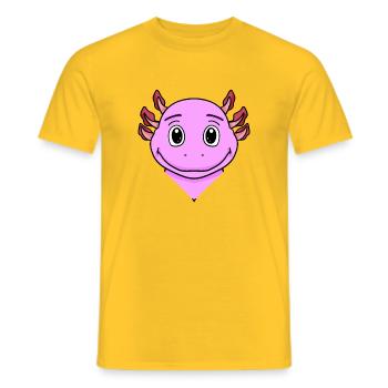 Axolotl - T-shirt homme - jaune - Devant - AI Model Male 178 dark (178cm)