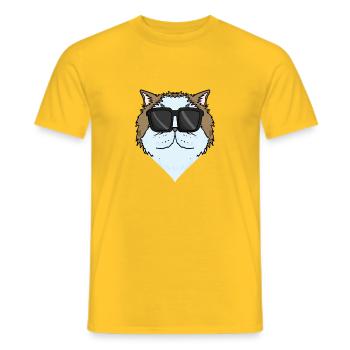 Coole Perserkatze Katzenrasse Katze - Männer T-Shirt - Gelb - Vorne - AI Model Male 178 dark (178cm)