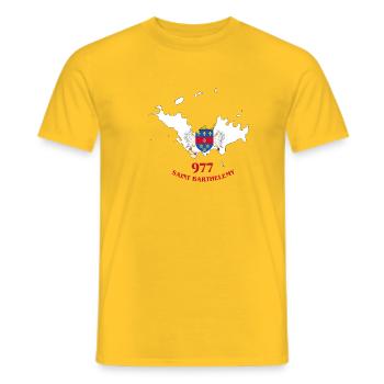 Saint-Barthelemy - Männer T-Shirt - Gelb - Vorne - AI Model Male 178 dark (178cm)