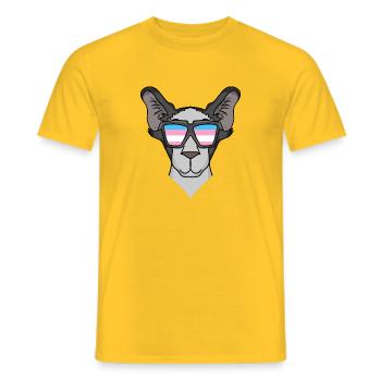 Transgender Transsexuell Orientalisch Kurzhaar - Männer T-Shirt - Gelb - Vorne - AI Model Male 178 dark (178cm)