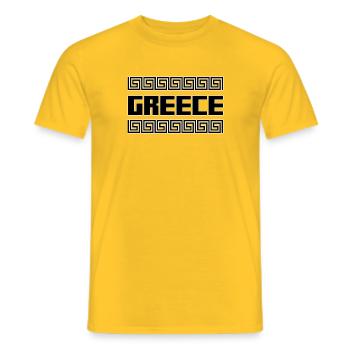 Greece Country Islands Hellas Symbol Gift - Men's T-Shirt - yellow - Front - AI Model Male 178 dark (178cm)