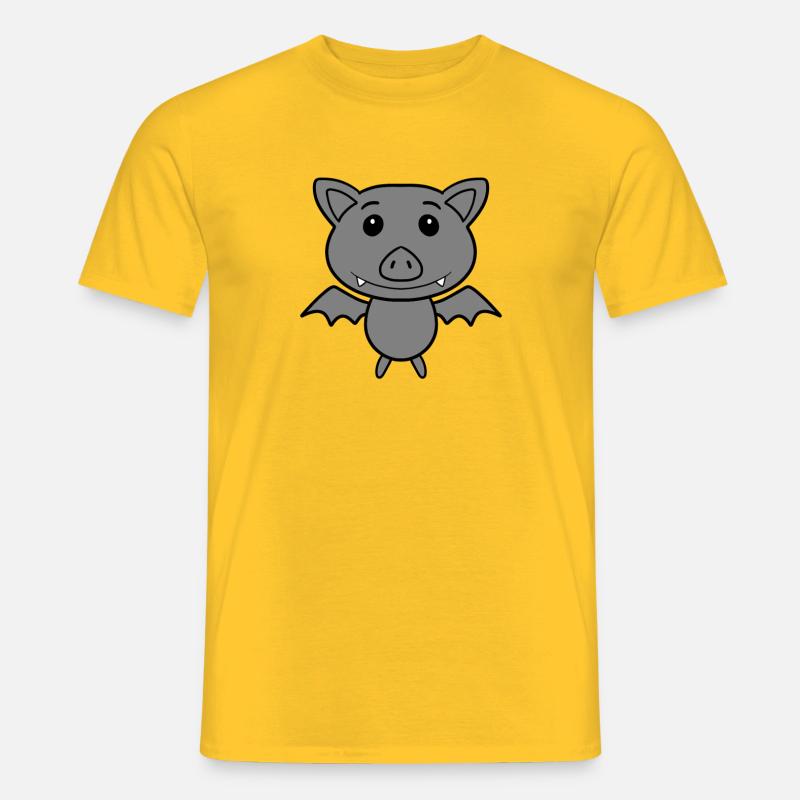 Cute bat - Men's T-Shirt - yellow