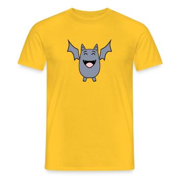 Chauve-souris - T-shirt homme - jaune - Devant - AI Model Male 178 dark (178cm)