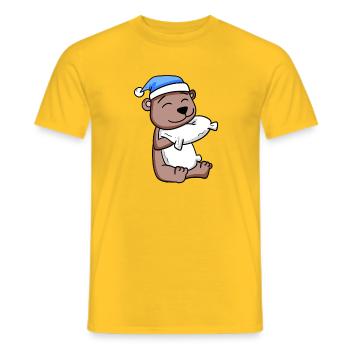 Bébé ours - T-shirt homme - jaune - Devant - AI Model Male 178 dark (178cm)