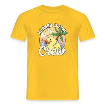 Rubber Duck Rubber Duckie Crew - Men's T-Shirt - yellow - Front - AI Model Male 178 dark (178cm)