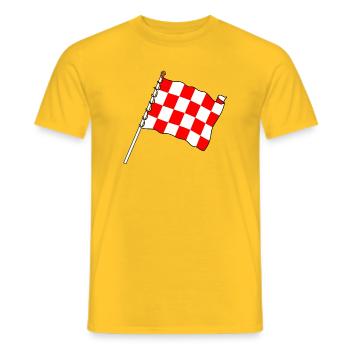 North Brabant Brabant flag - Men's T-Shirt - yellow - Front - AI Model Male 178 dark (178cm)