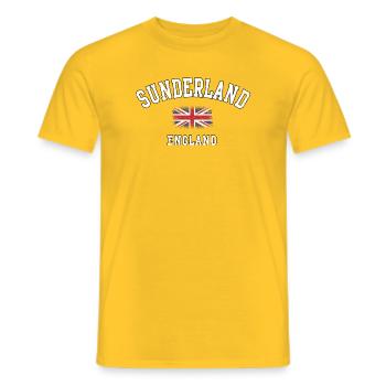 Sunderland Pride England-Flagge - Männer T-Shirt - Gelb - Vorne - AI Model Male 178 dark (178cm)
