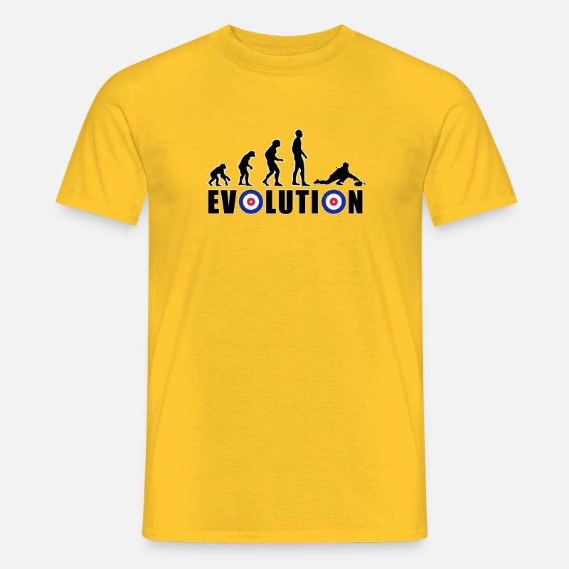 EVOLUTION CURLING Curling Gift Winter - Men’s T-shirt - yellow