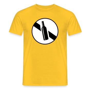 Ende des Trinkverbots - Männer T-Shirt - Gelb - Vorne - AI Model Male 178 dark (178cm)