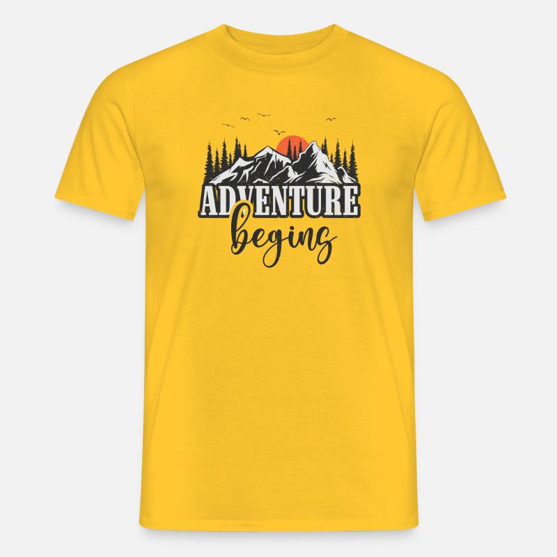 Das Abenteuer beginnt - Männer T-Shirt - Gelb