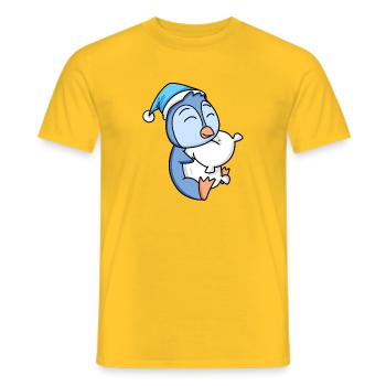 Penguin Baby - Men's T-Shirt - yellow - Front - AI Model Male 178 dark (178cm)
