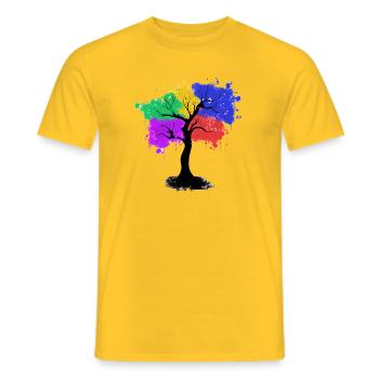 Farbbaum - Männer T-Shirt - Gelb - Vorne - AI Model Male 178 dark (178cm)