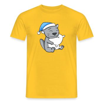 Britisch Kurzhaar - Männer T-Shirt - Gelb - Vorne - AI Model Male 178 dark (178cm)
