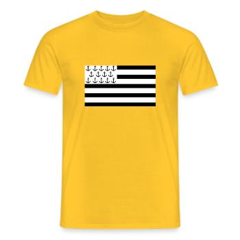 Brittany - Men's T-Shirt - yellow - Front - AI Model Male 178 dark (178cm)