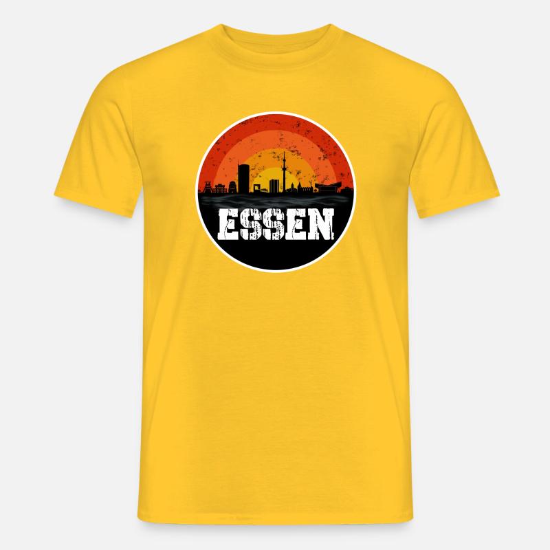Essen Skyline - Männer T-Shirt - Gelb
