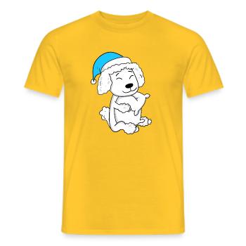 Dog Dog Breed Poodle - Men's T-Shirt - yellow - Front - AI Model Male 178 dark (178cm)