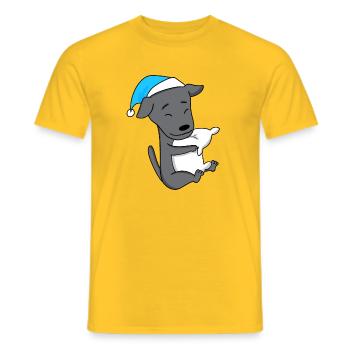Dog Dog breed Italian wind chime - Men's T-Shirt - yellow - Front - AI Model Male 178 dark (178cm)