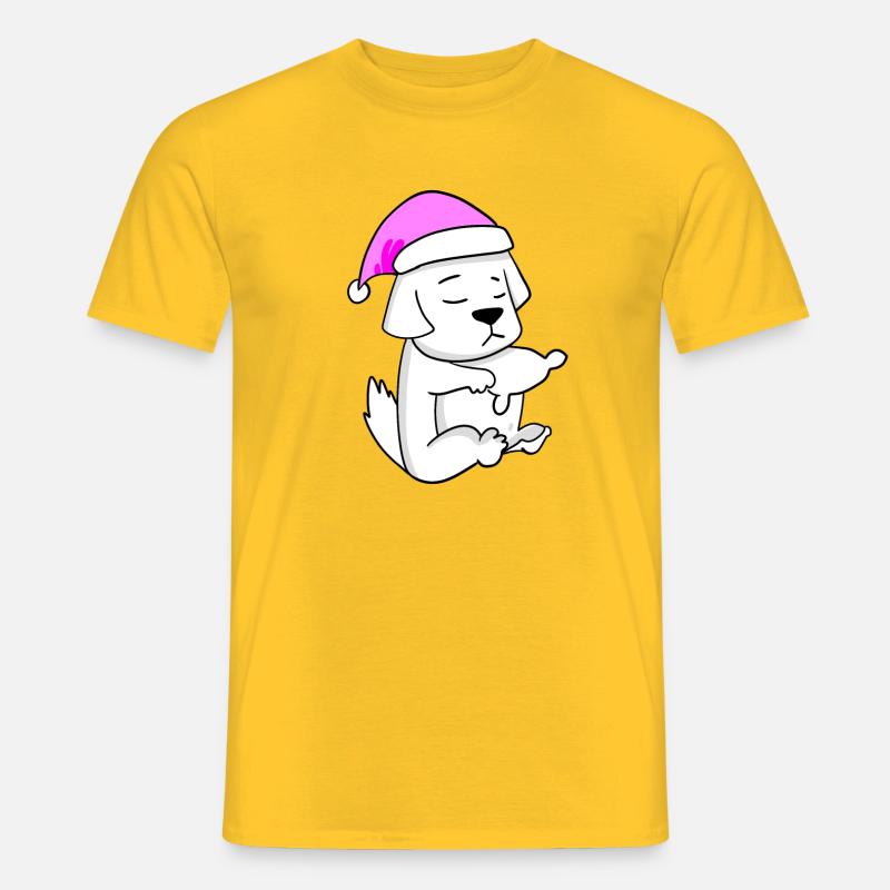 Hund Hunderasse Pyrenäenberghund - Männer T-Shirt - Gelb