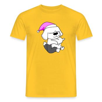 Dog Dog Breed Shetland Sheepdog - Men's T-Shirt - yellow - Front - AI Model Male 178 dark (178cm)