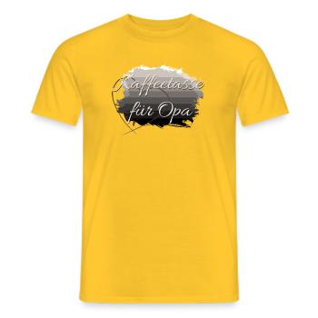 Tasse à café pour grand-père - T-shirt homme - jaune - Devant - AI Model Male 178 dark (178cm)