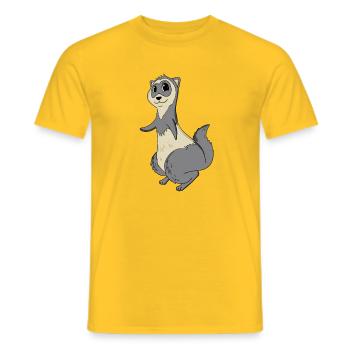 Frettchen - Männer T-Shirt - Gelb - Vorne - AI Model Male 178 dark (178cm)
