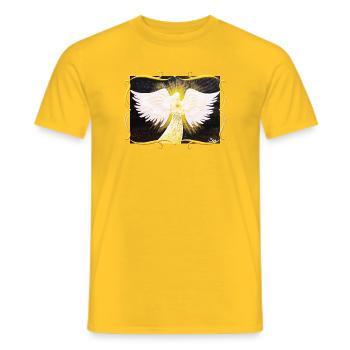 The Lightbringer - Sonja Ariel von Staden - Men's T-Shirt - yellow - Front - AI Model Male 178 dark (178cm)