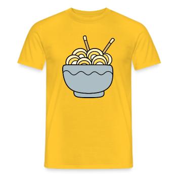 Ramen Nudeln Kawaii Japan Küche - Männer T-Shirt - Gelb - Vorne - AI Model Male 178 dark (178cm)