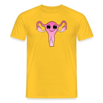 Cuterus Kawaii Uterus - Männer T-Shirt - Gelb - Vorne - AI Model Male 178 dark (178cm)