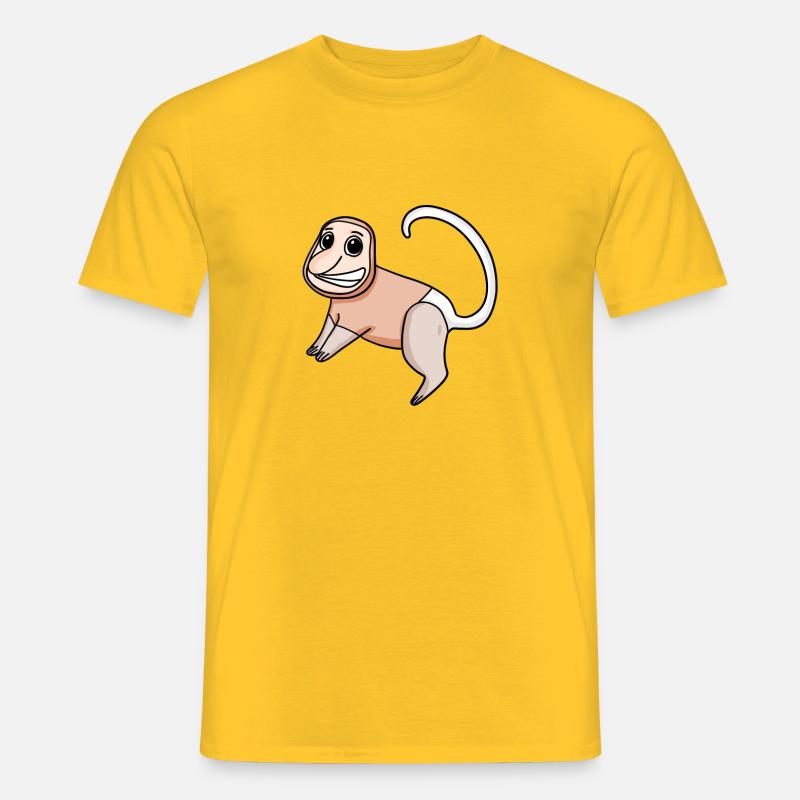 Nasenaffe Affe Affen - Männer T-Shirt - Gelb