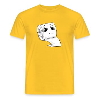 papier toilette triste - T-shirt homme - jaune - Devant - AI Model Male 178 dark (178cm)