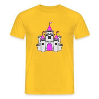 Girl Princess Burg - Men's T-Shirt - yellow - Front - AI Model Male 178 dark (178cm)