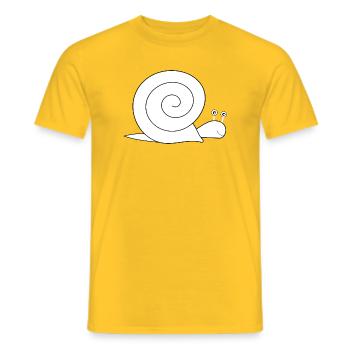 Escargot - T-shirt homme - jaune - Devant - AI Model Male 178 dark (178cm)