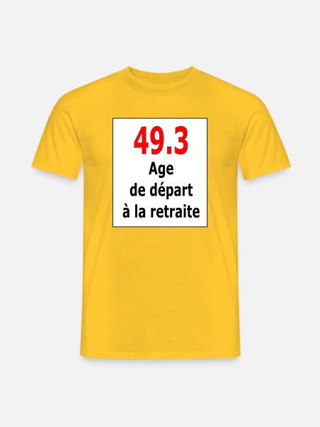 49.3 - T-shirt homme - jaune
